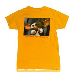 Gremlins "Don't Feed After Midnight" Yellow Graphic T-Shirt Unisex S